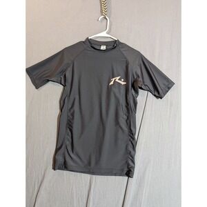 RUSTY Men's T-Shirt Black Casual Short Sleeve‎ Tee Size Large